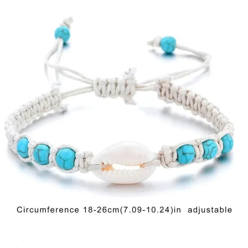 Unisex Summer Starfish Shell Braided Bracelet